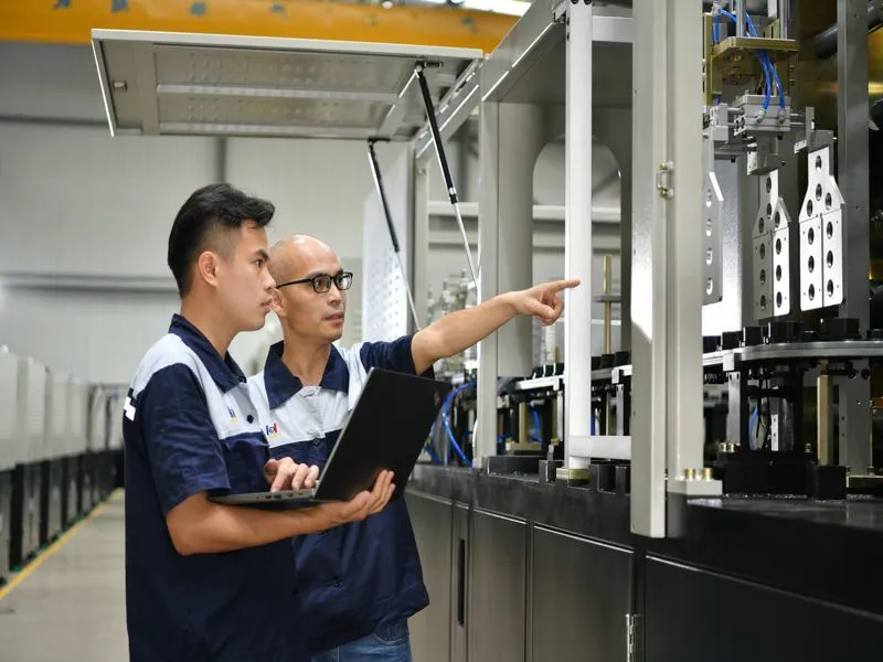 High-output ISBM machine producing large-format refill containers for personal care