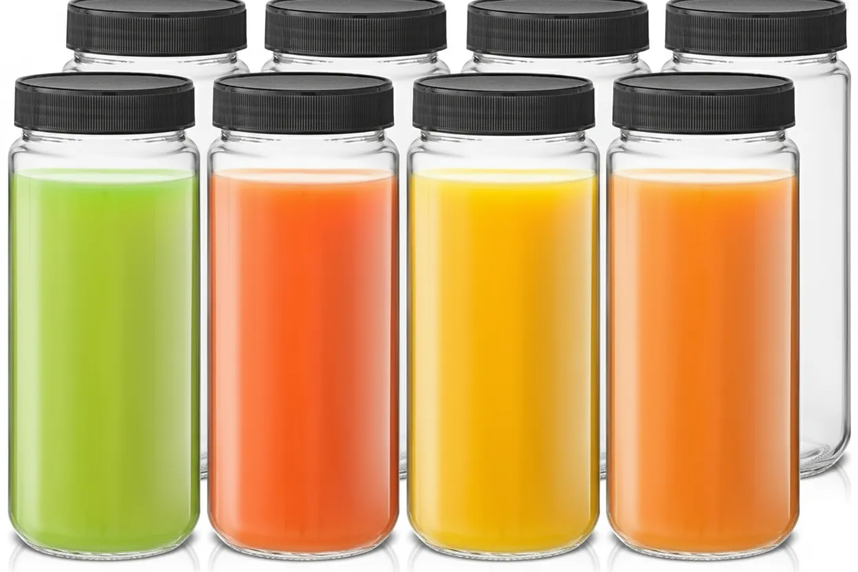 Juice bottle oxygen barrier and shelf life from ISBM heat-set production