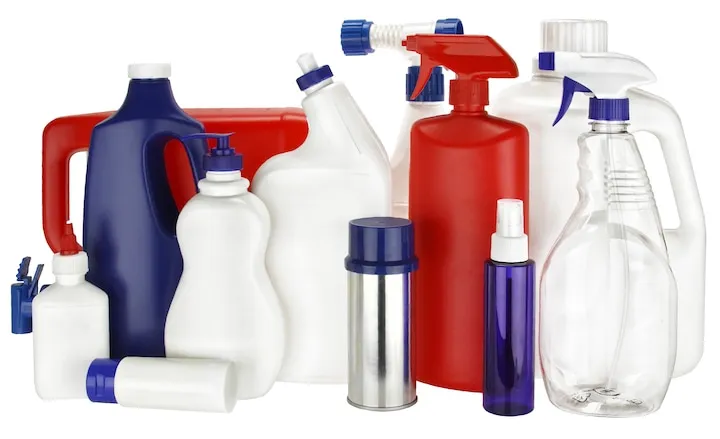 Hospital-grade and consumer disinfectant solution PET bottles ISBM produced