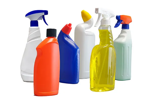 Finished antibacterial hand wash PET bottles with pump dispensers from ISBM production