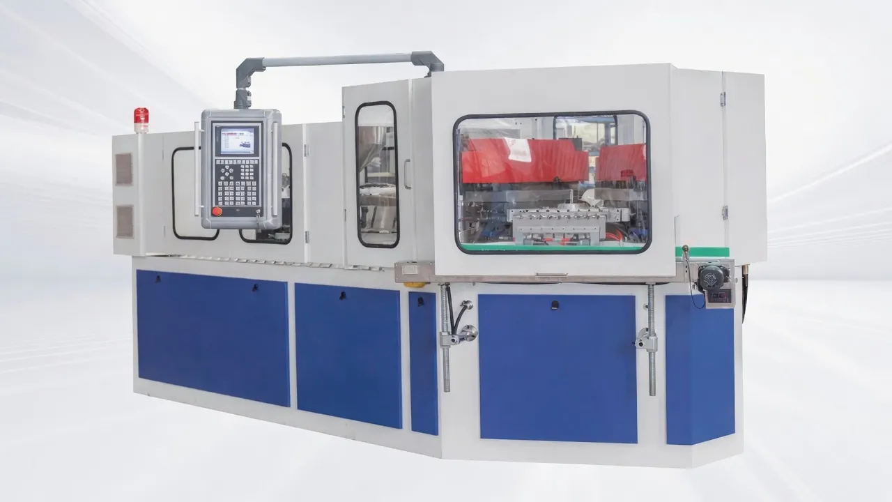 ZQ60 injection blow molding machine in production